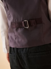 Plum Purple Waistcoat, Shirt & Bowtie Set (3mths-9yrs) - Image 4 of 9