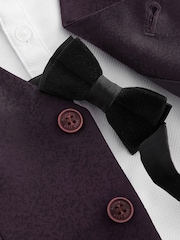 Plum Purple Waistcoat, Shirt & Bowtie Set (3mths-9yrs) - Image 5 of 9