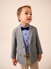 Grey Heritage Blazer, Shirt, Trousers & Bow Tie Set (3mths-9yrs) - Image 3 of 8