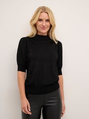 Kaffe Regina Turtleneck Half Sleeve Pullover - Image 1 of 6