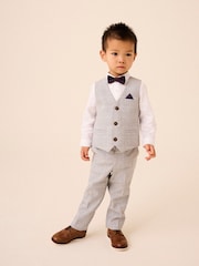 Grey Heritage Waistcoat, Shirt, Trousers & Bow Tie Set (3mths-9yrs) - Image 1 of 10