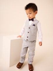 Grey Heritage Waistcoat, Shirt, Trousers & Bow Tie Set (3mths-9yrs) - Image 2 of 10