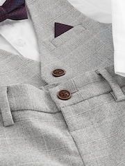 Grey Heritage Waistcoat, Shirt, Trousers & Bow Tie Set (3mths-9yrs) - Image 9 of 10