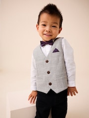 Grey Heritage Waistcoat, Shirt & Bow Tie Set (3mths-9yrs) - Image 1 of 9