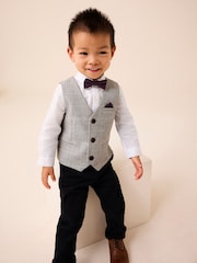 Grey Heritage Waistcoat, Shirt & Bow Tie Set (3mths-9yrs) - Image 2 of 9