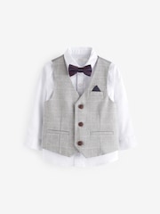 Grey Heritage Waistcoat, Shirt & Bow Tie Set (3mths-9yrs) - Image 5 of 9