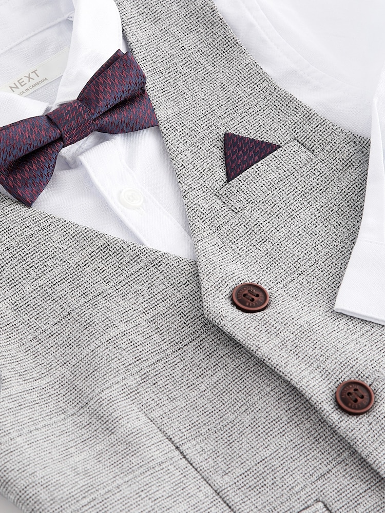 Grey Heritage Waistcoat, Shirt & Bow Tie Set (3mths-9yrs) - Image 9 of 9