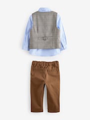 Neutral Check Waistcoat, Shirt, Trousers & Bow Tie Set (3mths-9yrs) - Image 8 of 10