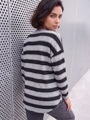 Roman Black Stripe Jersey Top - Image 2 of 4