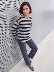 Roman Black Stripe Jersey Top - Image 3 of 4