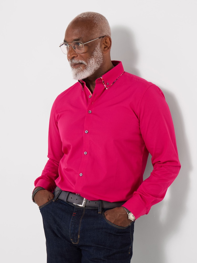 Joe Browns Pink Delightful Double Collar Shirt - Image 1 of 5 Joe Browns Pink Delightful Double Collar Shirt - Image 1 of 5