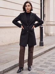 Roman Black Tailored Single Breasted Coat - Image 3 of 4