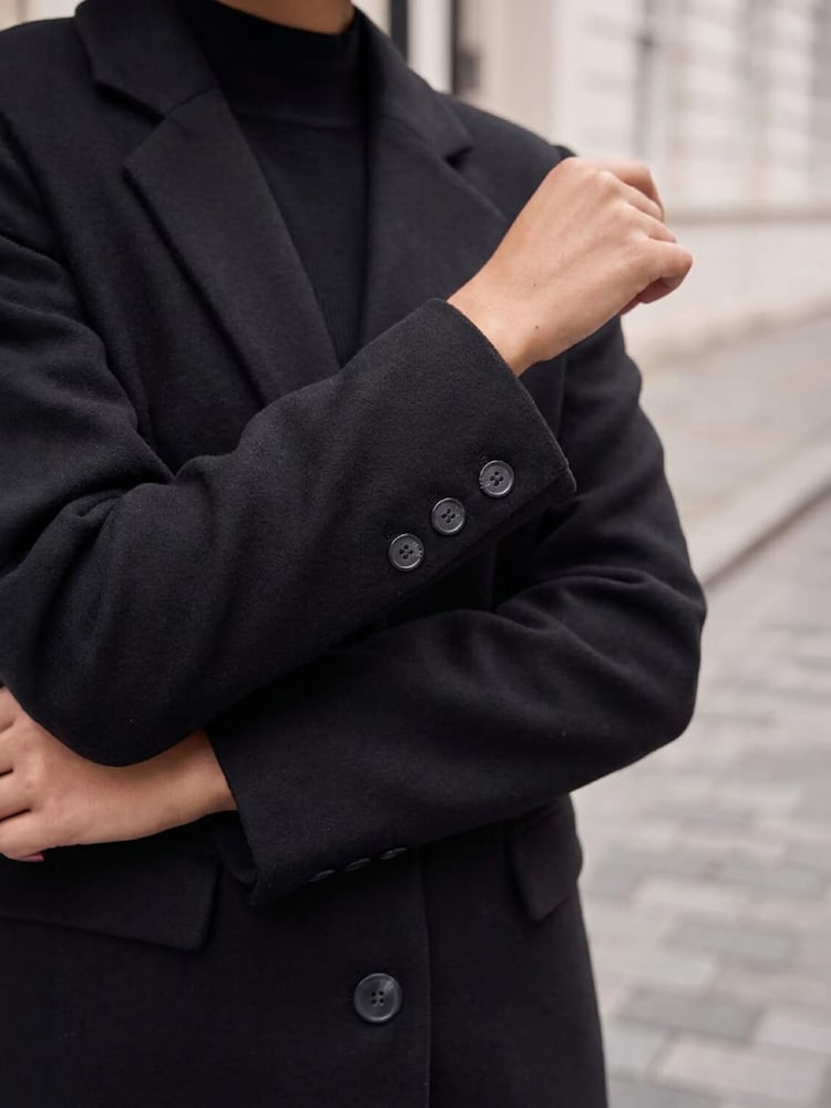 Roman Black Tailored Single Breasted Coat - Image 4 of 4