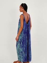 Monsoon Blue LENZING™ ECOVERO™ Tie Dye Wide Leg Jumpsuit - Image 2 of 6