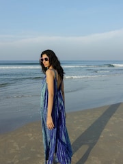 Monsoon Blue LENZING™ ECOVERO™ Tie Dye Wide Leg Jumpsuit - Image 5 of 6