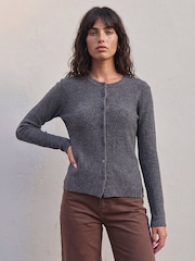 Roman Grey Lace Trim Cardigan - Image 2 of 4