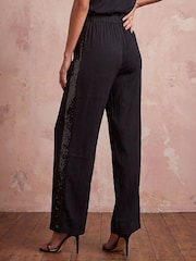 Roman Black Sequin Side Trousers - Image 3 of 4