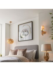 Gallery Home Gold Daphnie Gold Leaf 1 Bulb Wall Light - Image 5 of 7