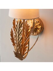 Gallery Home Gold Daphnie Gold Leaf 1 Bulb Wall Light - Image 6 of 7