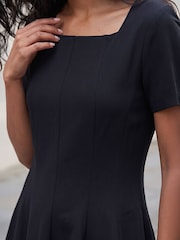 Roman Black Square Neck Panel Dress - Image 4 of 4