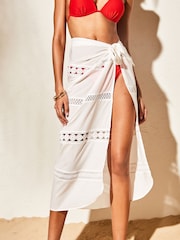 Lipsy White Linen Look Multi Way Sarong - Image 1 of 4