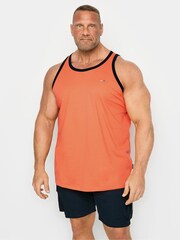 BadRhino Big & Tall Blue Contrast 100% Cotton Vests 2 Pack - Image 2 of 6