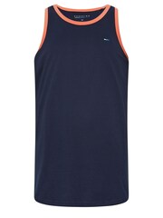 BadRhino Big & Tall Blue Contrast 100% Cotton Vests 2 Pack - Image 5 of 6