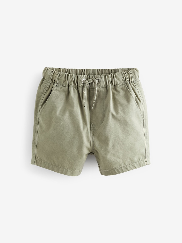Sage/Chambray/White Pull On Shorts 3 Pack (3mths-7yrs) - Image 2 of 6