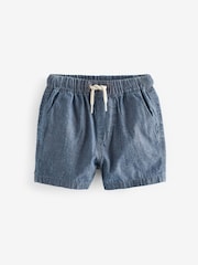 Sage/Chambray/White Pull On Shorts 3 Pack (3mths-7yrs) - Image 4 of 6
