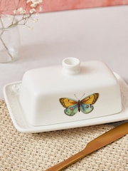 Portmeirion White Botanic Garden Harmony Butter Dish - Image 2 of 6