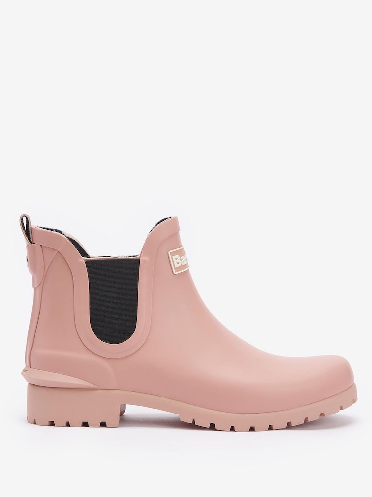 Barbour® Pink Wilton Short Wellington Boots - Image 2 of 6 Barbour® Pink Wilton Short Wellington Boots - Image 2 of 6