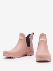 Barbour® Pink Wilton Short Wellington Boots - Image 4 of 6