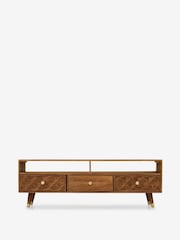 Dark Lloyd Mango Wood Up to 55 inch TV Unit - Image 2 of 6