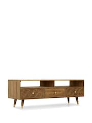 Dark Lloyd Mango Wood Up to 55 inch TV Unit - Image 3 of 6