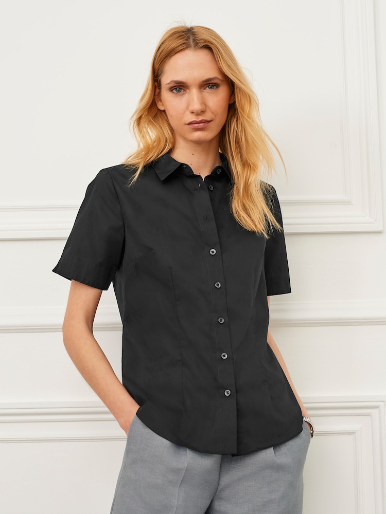 Black Short Sleeve Shirt - Image 1 of 14 Black Short Sleeve Shirt - Image 1 of 14