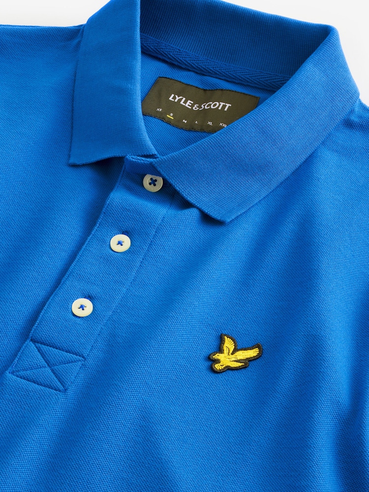 Lyle & Scott Bright Blue Classic Polo Shirt - Image 4 of 6