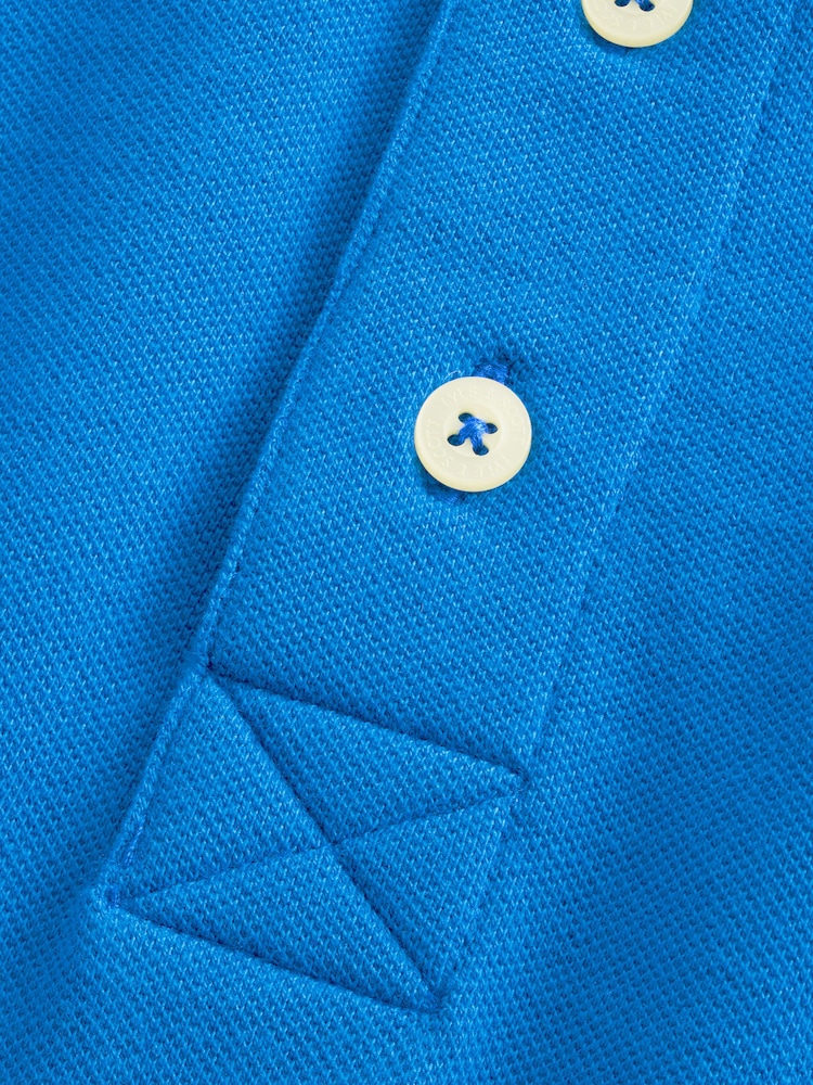 Lyle & Scott Bright Blue Classic Polo Shirt - Image 6 of 6