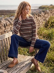 Roman Brown Stripe Jersey Top - Image 1 of 4