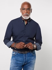 Joe Browns Blue Delightful Double Collar Shirt - Image 1 of 5