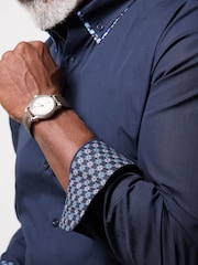 Joe Browns Blue Delightful Double Collar Shirt - Image 2 of 5