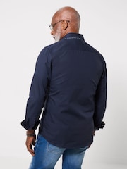 Joe Browns Blue Delightful Double Collar Shirt - Image 4 of 5