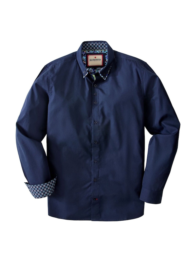 Joe Browns Blue Delightful Double Collar Shirt - Image 5 of 5 Joe Browns Blue Delightful Double Collar Shirt - Image 5 of 5