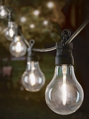 Premier Decorations Ltd Garden 20 White Connectable Festoon Lights - Image 1 of 3