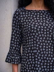 Roman Blue Ditsy Square Neck Top - Image 4 of 4
