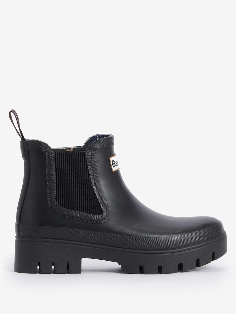 Barbour® Black Halton Ankle Chelsea Wellington Boots - Image 2 of 6
