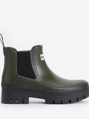 Barbour® Olive Green Halton Ankle Chelsea Wellington Boots - Image 2 of 6
