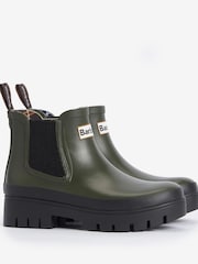 Barbour® Olive Green Halton Ankle Chelsea Wellington Boots - Image 3 of 6