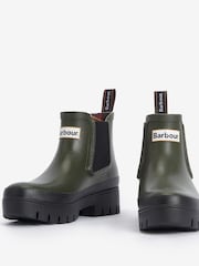Barbour® Olive Green Halton Ankle Chelsea Wellington Boots - Image 4 of 6