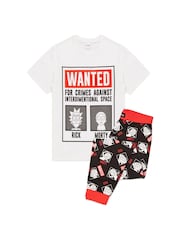 Vanilla Underground White Rick & Morty Mens Marvel Avengers Long Leg 100% Cotton Pyjamas Set - Image 1 of 4