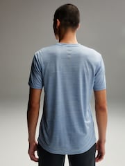 Pale Blue Short Sleeve Tee Active Mesh Training T-Shirt - Image 2 of 9